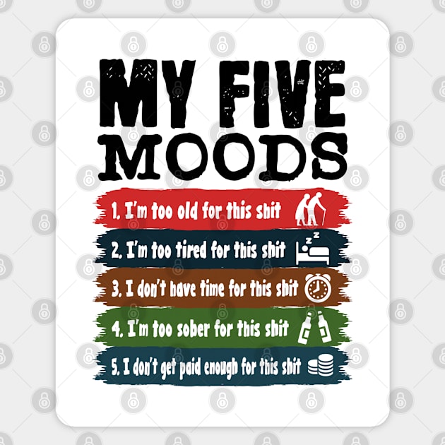 My Five Moods Magnet by Three Meat Curry